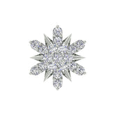 18k White Gold Round Brilliant Cut Petite Diamond Nose Pin with Screwback of 0.06 Carat